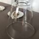 Paire de bougeoirs chromés et verre Marinette