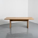 Console extensible dining table in cerused wood, 20th century