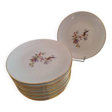 Set of 12 Limoges LP bee plates