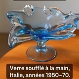 Murano blown glass centrepiece bowl - Vintage Sculptural Design