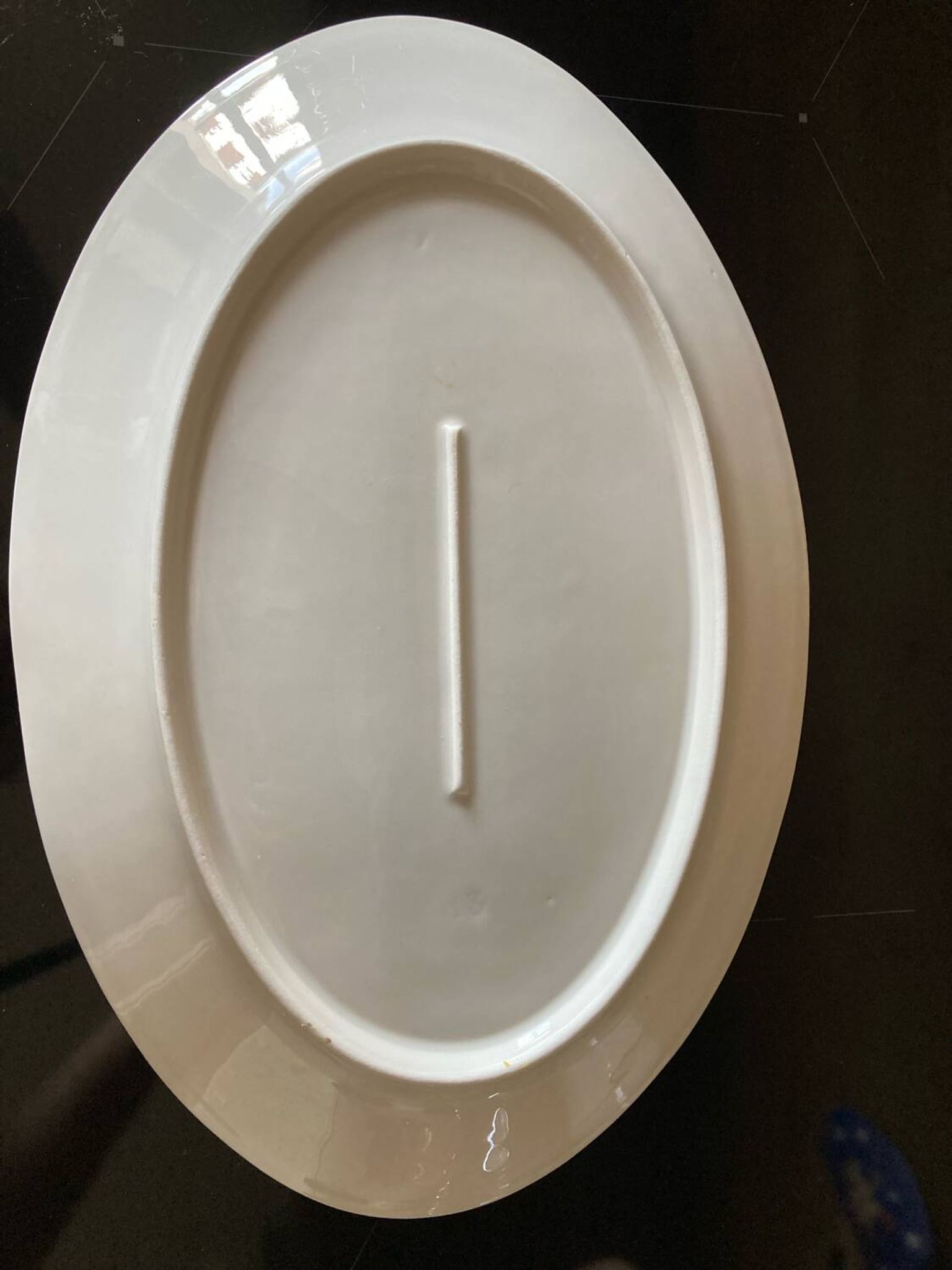Plat de service  porcelaine blanche vintage