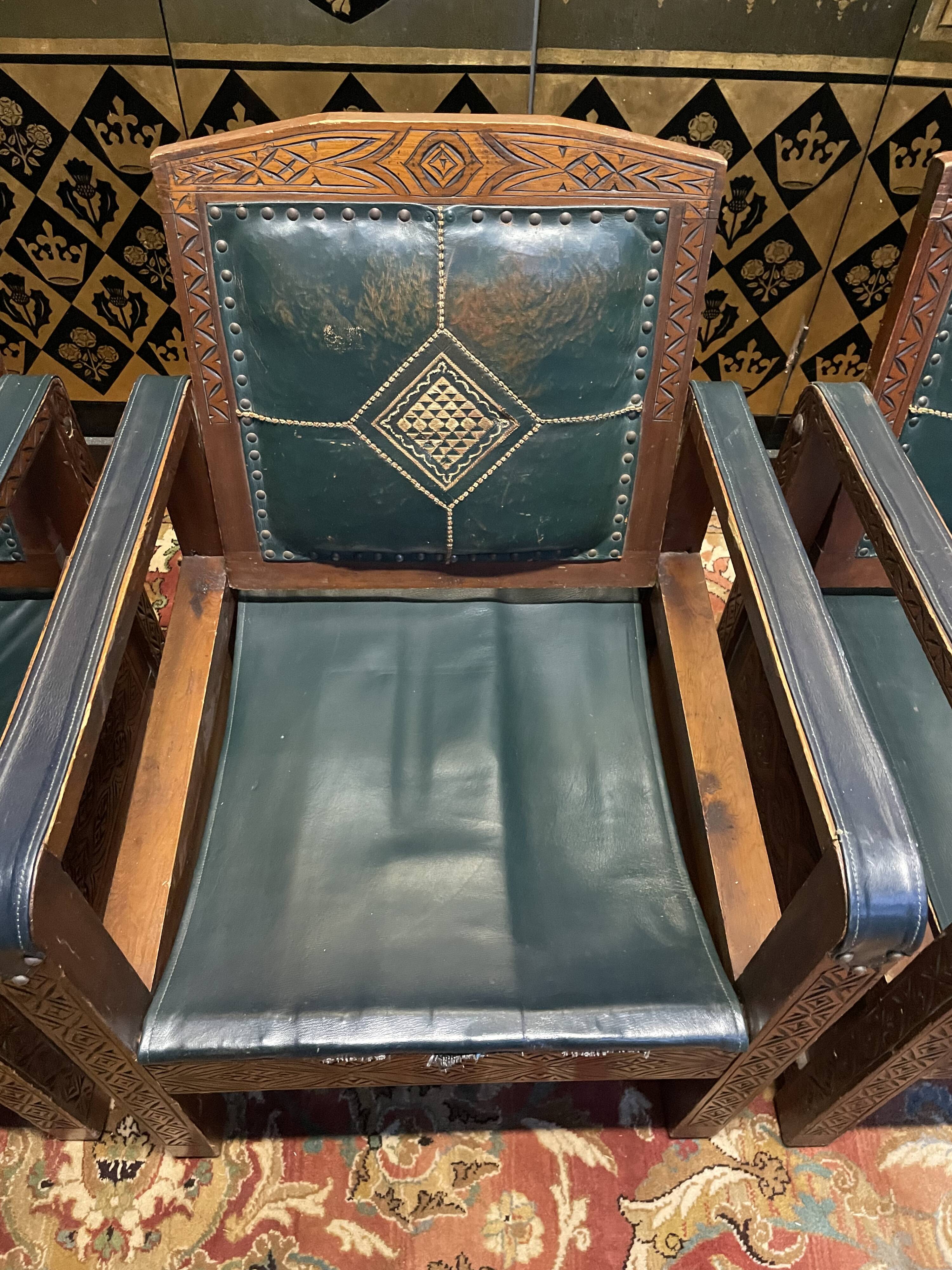 Suite of 4 Syrian style armchairs