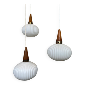 3 suspensions 'Japandi' - opaline