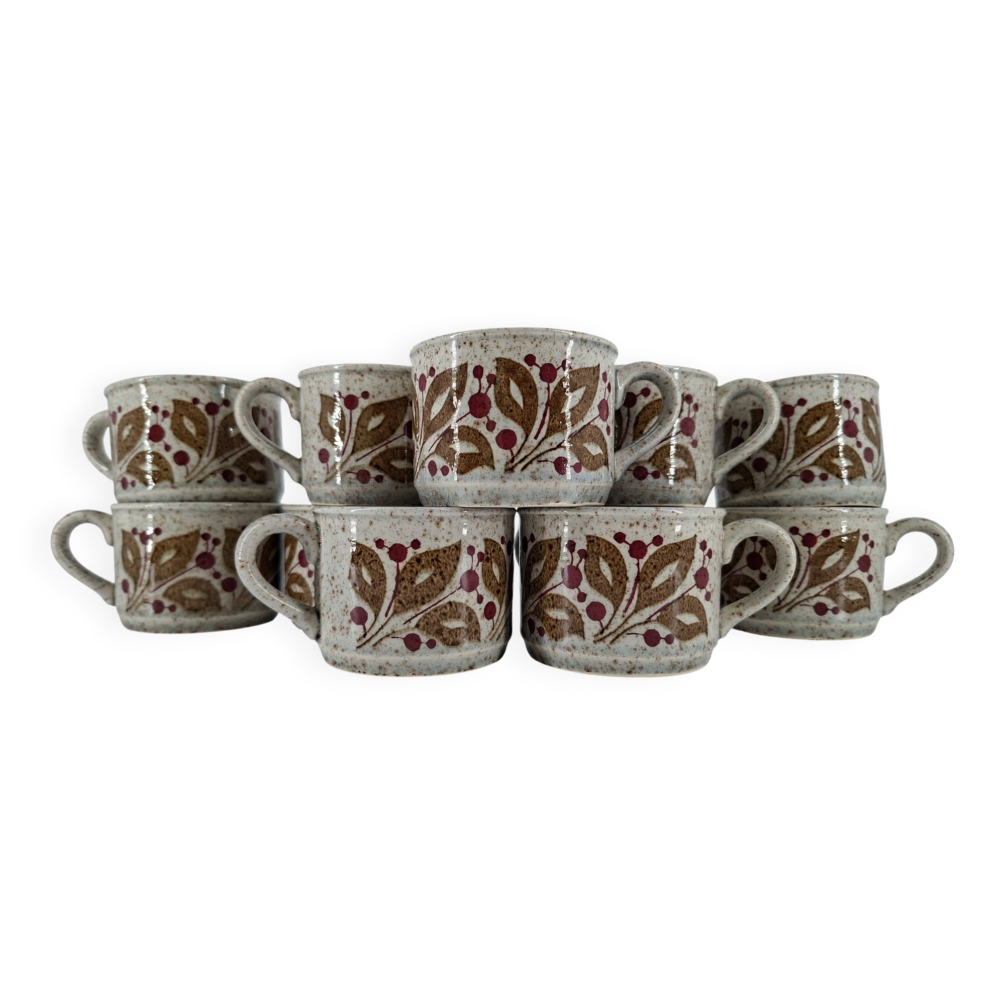 Vintage earthenware coffee set - 1960s-70s