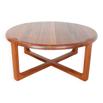 table basse ronde en teck Niels Bach