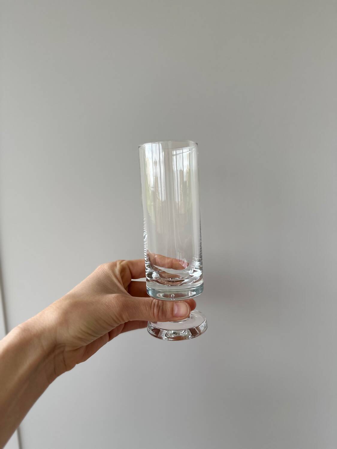Sleek, designer champagne glasses