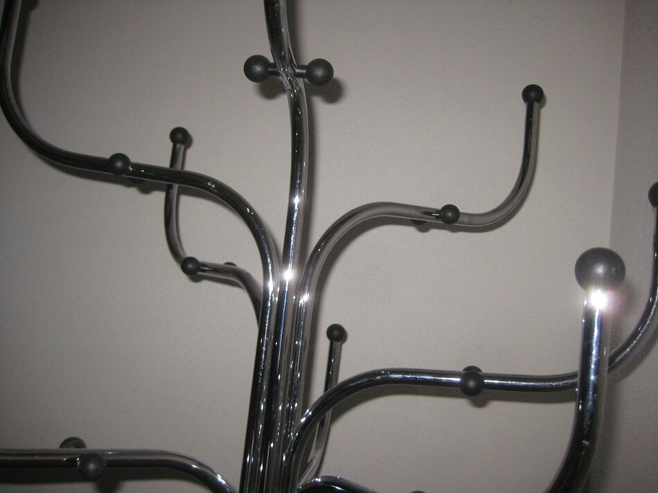 Vintage chrome coat holder