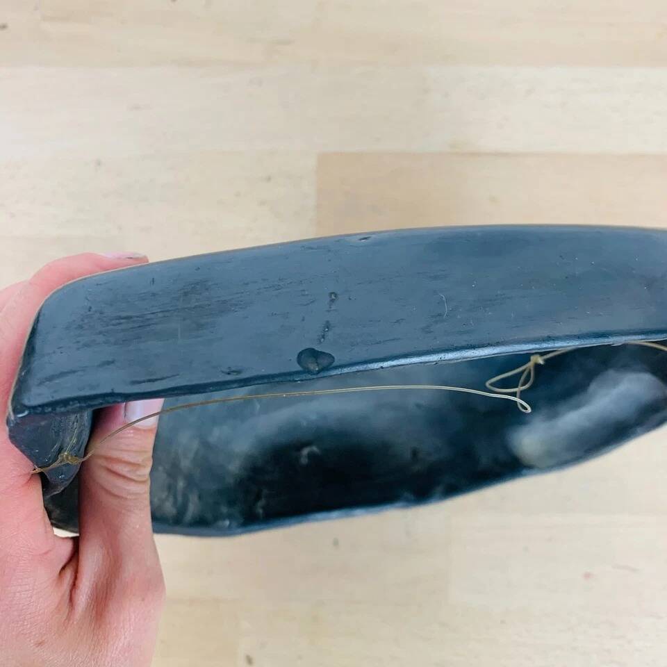 Black ceramic mask, Mexican tribal art