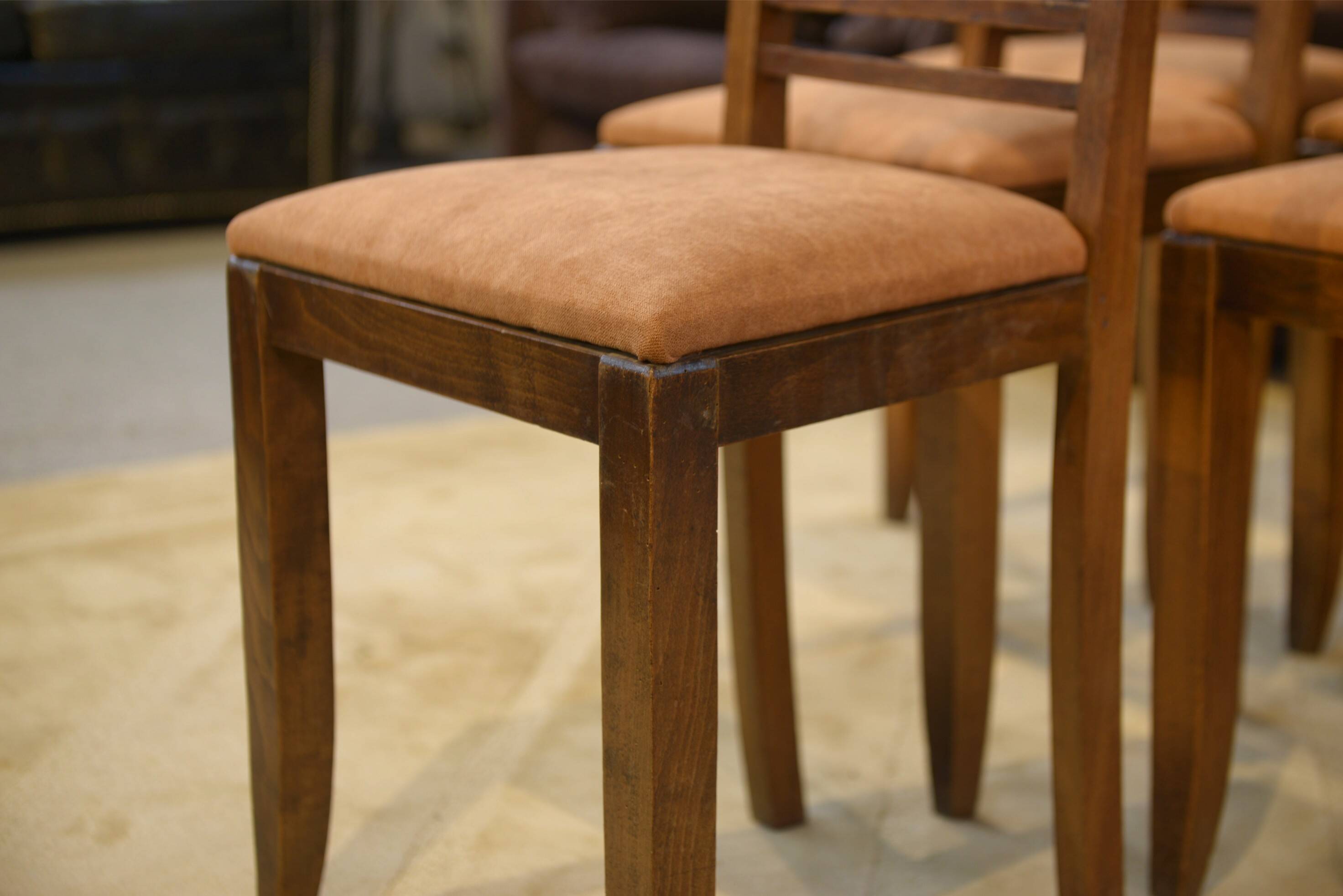 Set of 6 brutalist chairs from the 1950s.