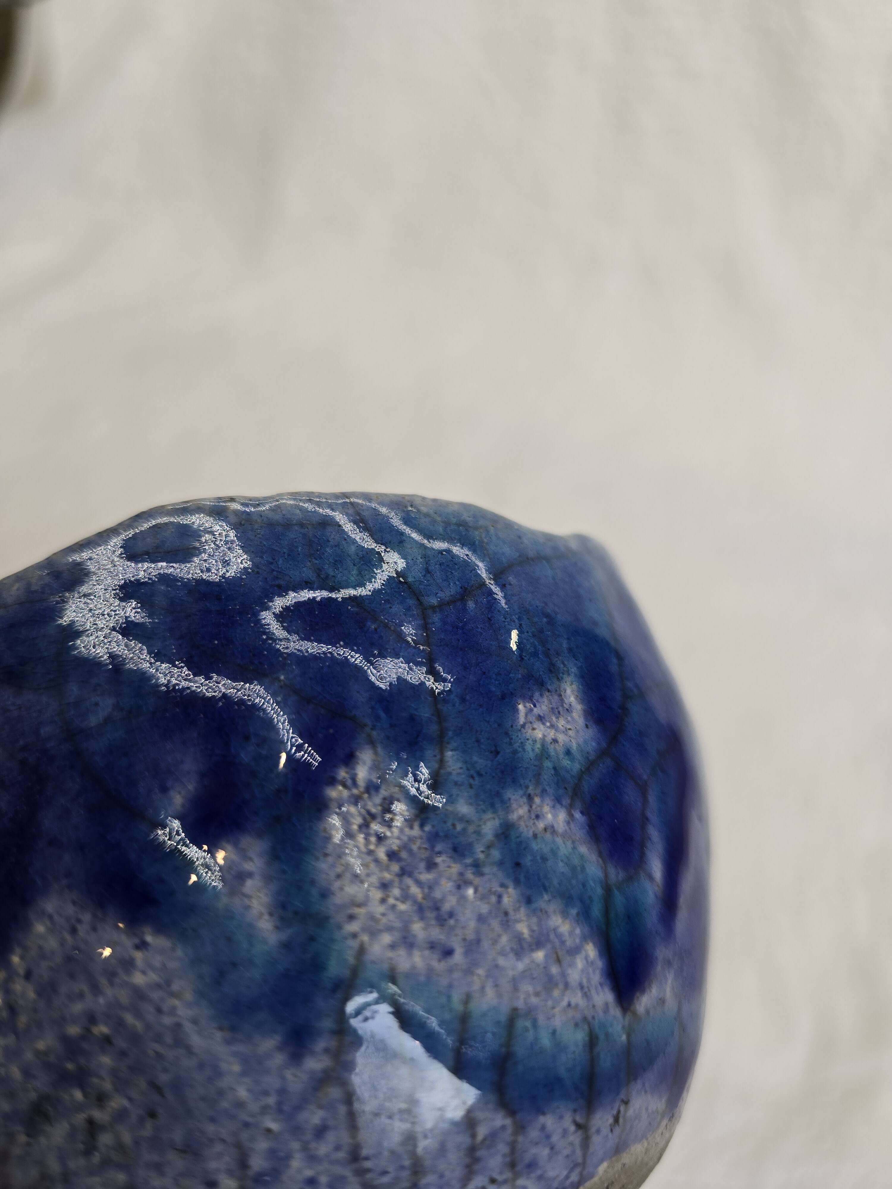 Vintage blue handmade bowl