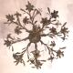 Late 19th century gilt bronze fleur-de-lis chandelier