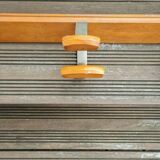 Vintage wooden and metal hook