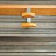 Vintage wooden and metal hook