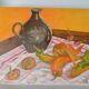 Oil on canvas Still life with peppers