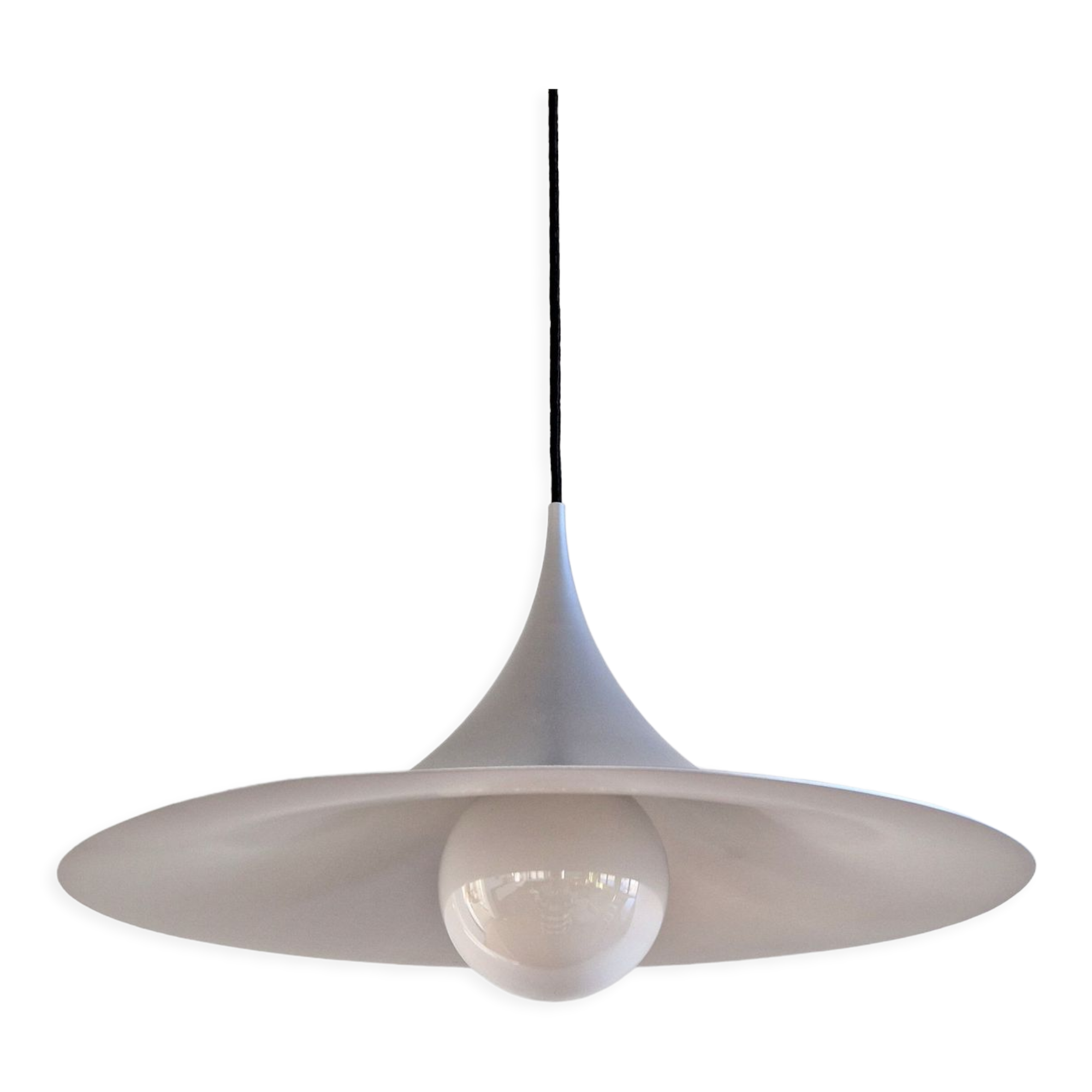 Silver colored Semi pendant lamp by Bonderup & Torsten Thorup for F&M
