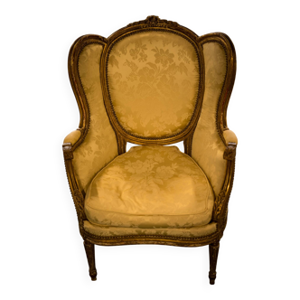 Pair of wingback armchairs from the eighteenth century.