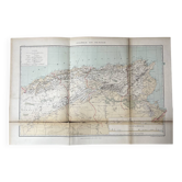 Carte ancienne Algérie et Tunisie 72,5x47cm