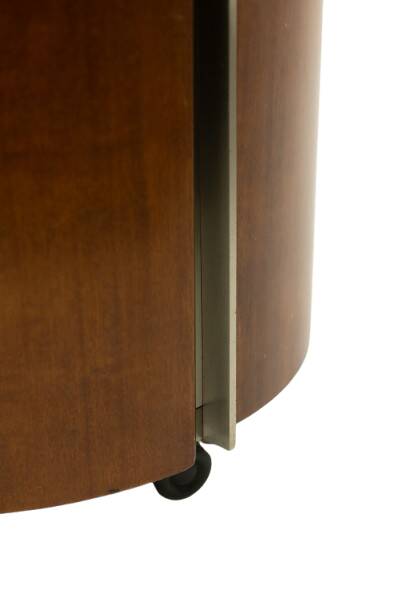 Eugenio Gerli, for Tecno. Round coffee table with integrated bar. Circa 1960.