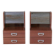 Vintage Italian Mid-Century Modern Wood Bedside Tables, 1970 circa
