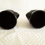 Vintage chicken shells in black opaline