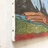 Old man portrait canvas