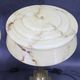 1940s Pair of Italian Restored Brass Table Lamps with Glass Shades