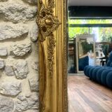 Antique Empire period mirror 165.5cm gilded with gold leaf