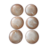 Set of 6 hollow sandstone plates