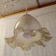 Suspension globe en verre juponné - mid. XXeme