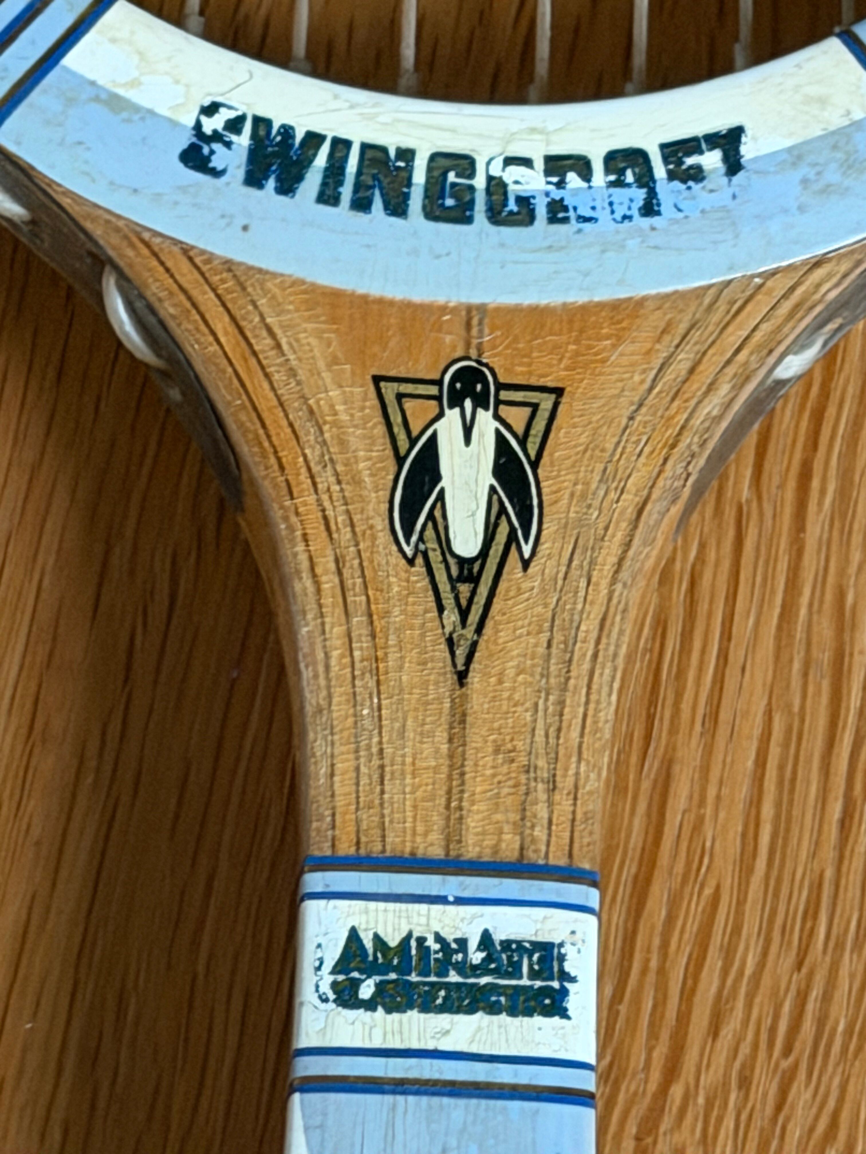 Vintage Pinguin rackets from the 1960s.