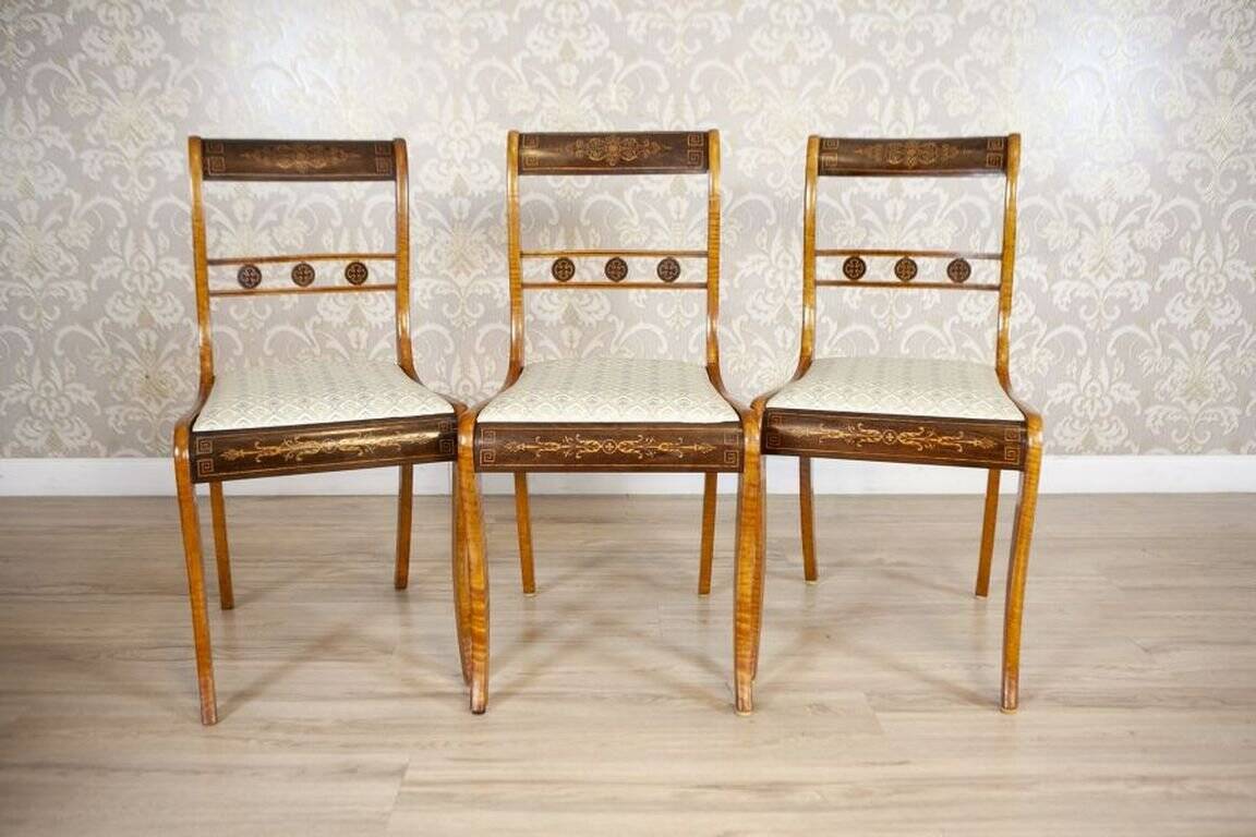 19th Century English Chairs in Sheraton Style, Set of 5
