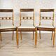 Chaises anglaises du 19ème siècle dans le style Sheraton, ensemble de 5