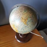 Ancient Light Earth Globe by Girard, Barrère and Thomas