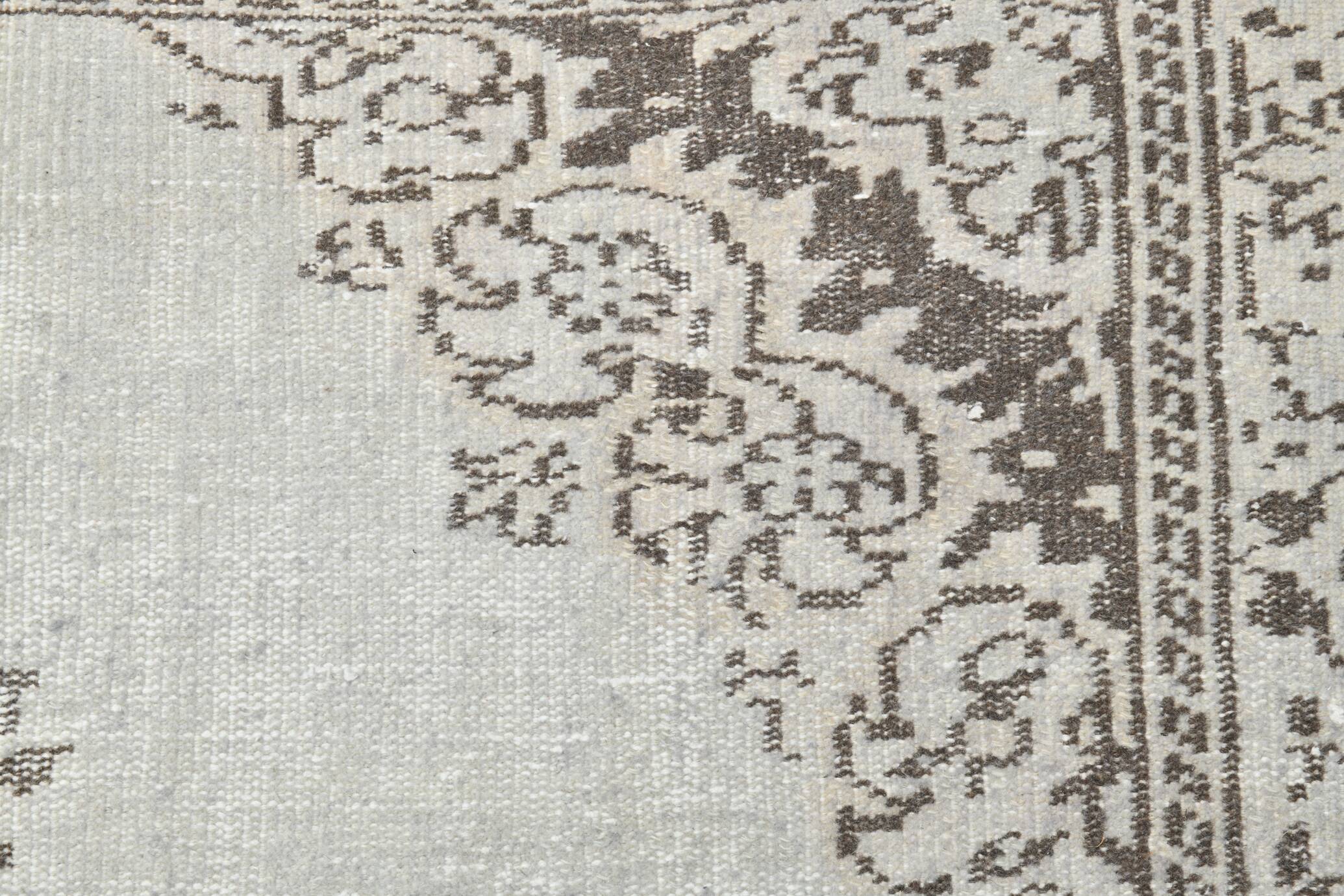5x9 Shades Of Gray & Brown Classic Vintage Rug, 150x278Cm