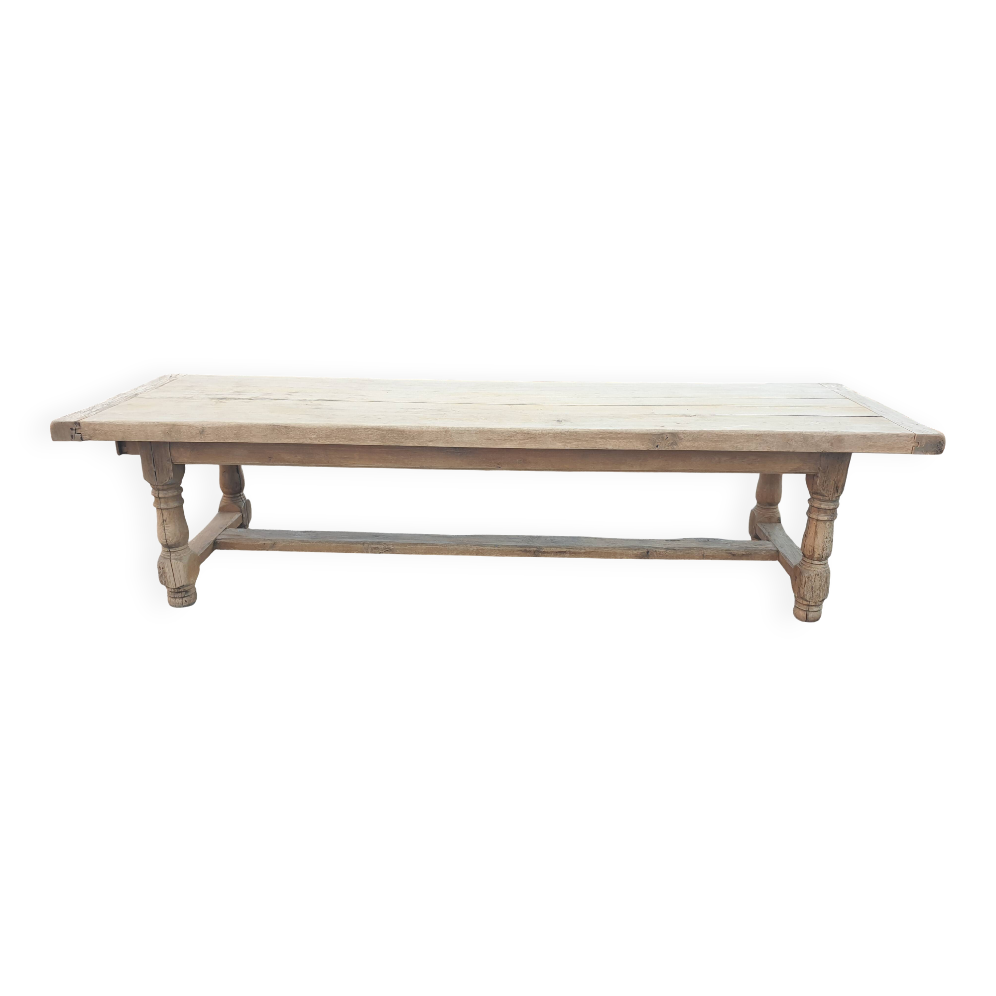 Farm table, 1 drawer, 3 metres long