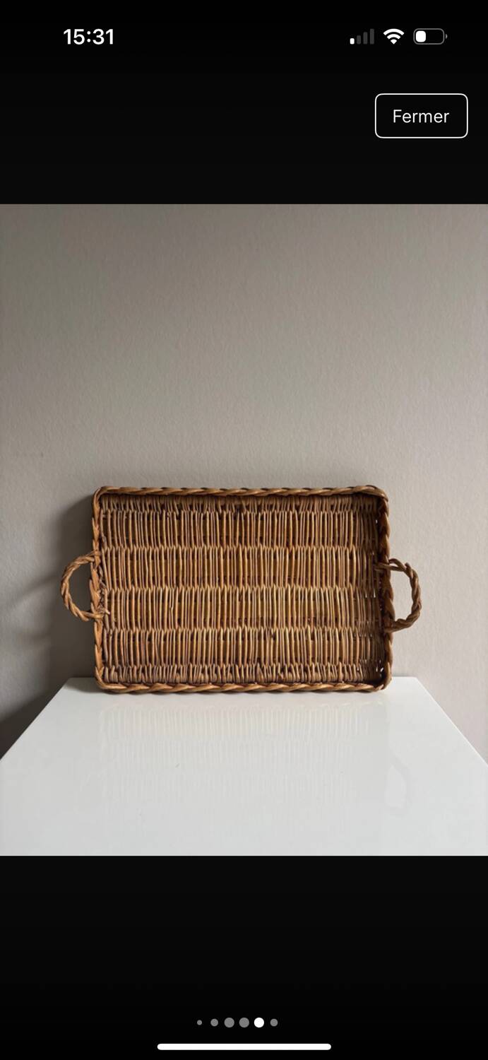 Vintage wicker trays