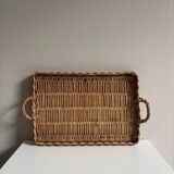 Plateaux en osier vintage