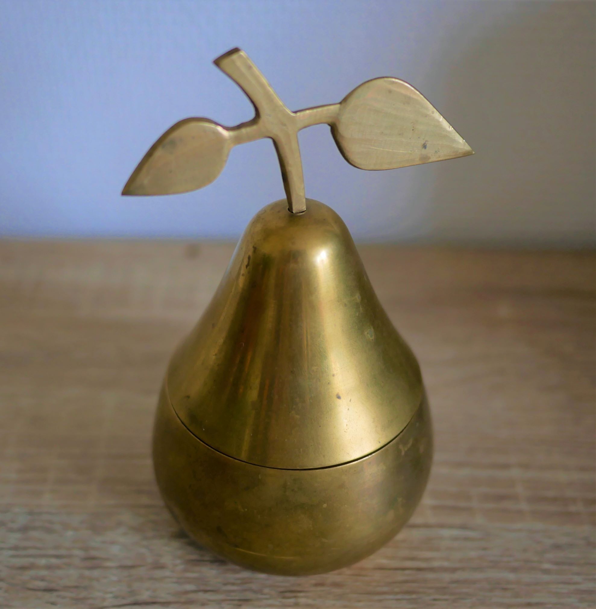 Vintage brass pear