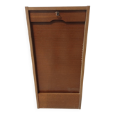 classeur à rideau en bois vintage 4 niveaux 42x38x88 cm