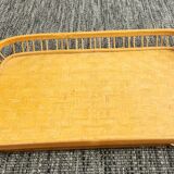 Wicker and banana leaf platter