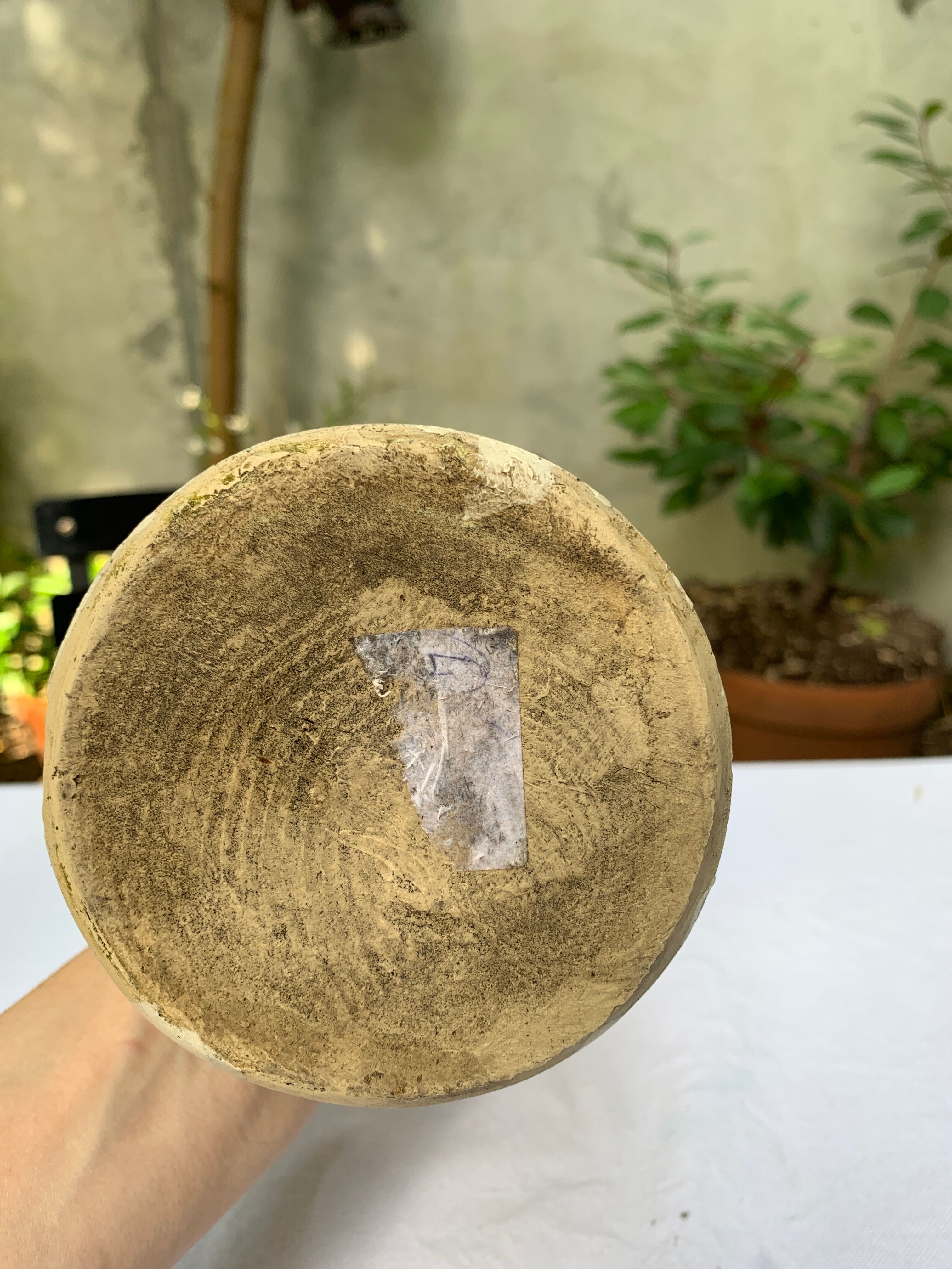 Bottle - hot water bottle in brilliant white sandstone XIX°