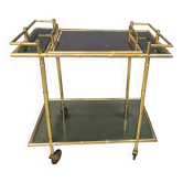 Vintage brass faux bamboo trolley, 1960s