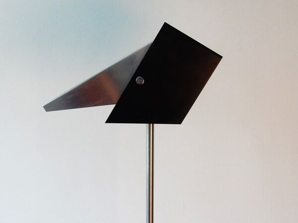 Lampe de sol réglable en noir et métal rare pour Lyfa, années 1960