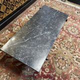 Table basse 1950/1960 en fer et marbre