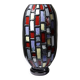 Large modernist ceramic art vase in vintage black glazed from 1950-1970.