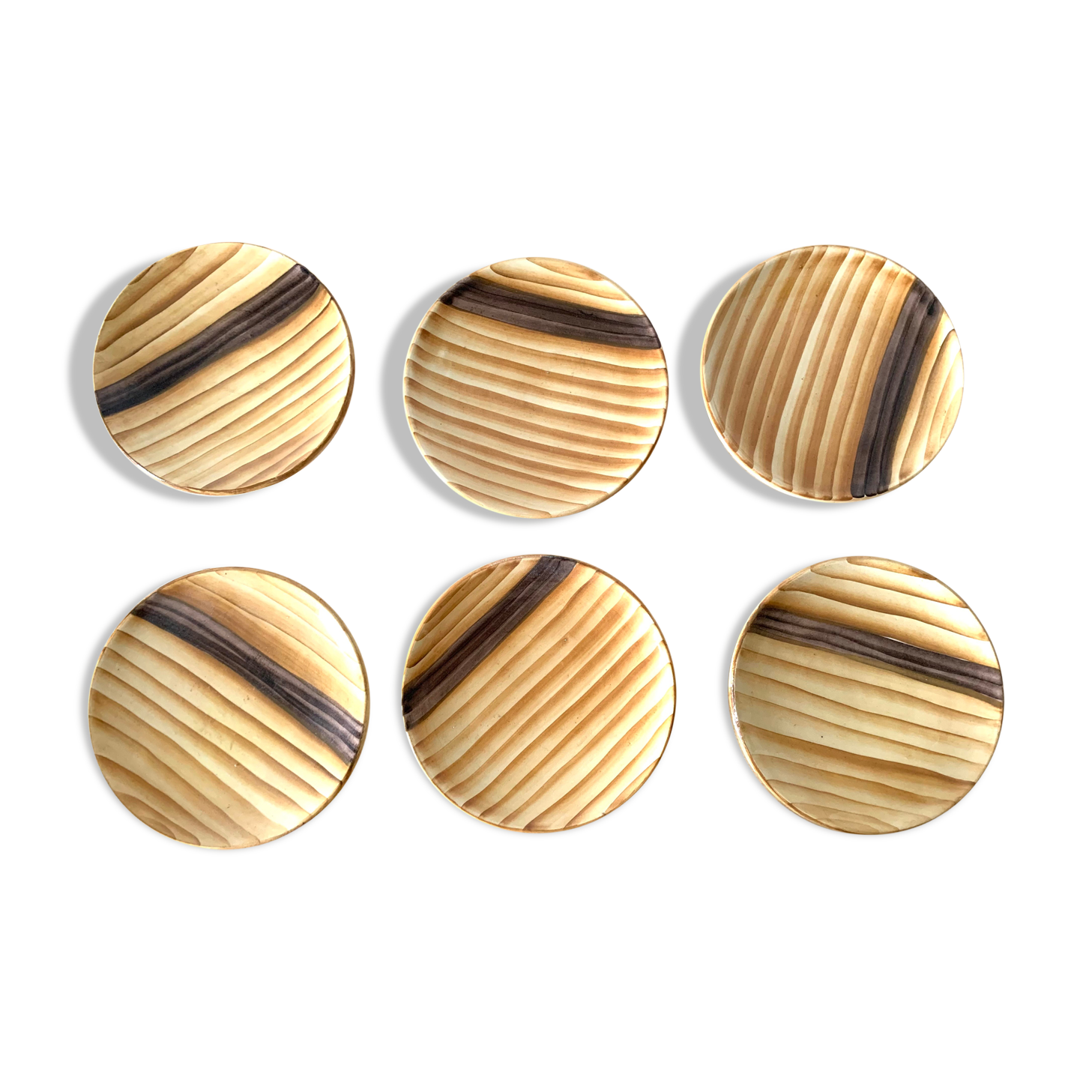 Dessert plates Vallauris Grandjean Jourdan