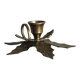 Leaf Shaped Brass Candle Holder
