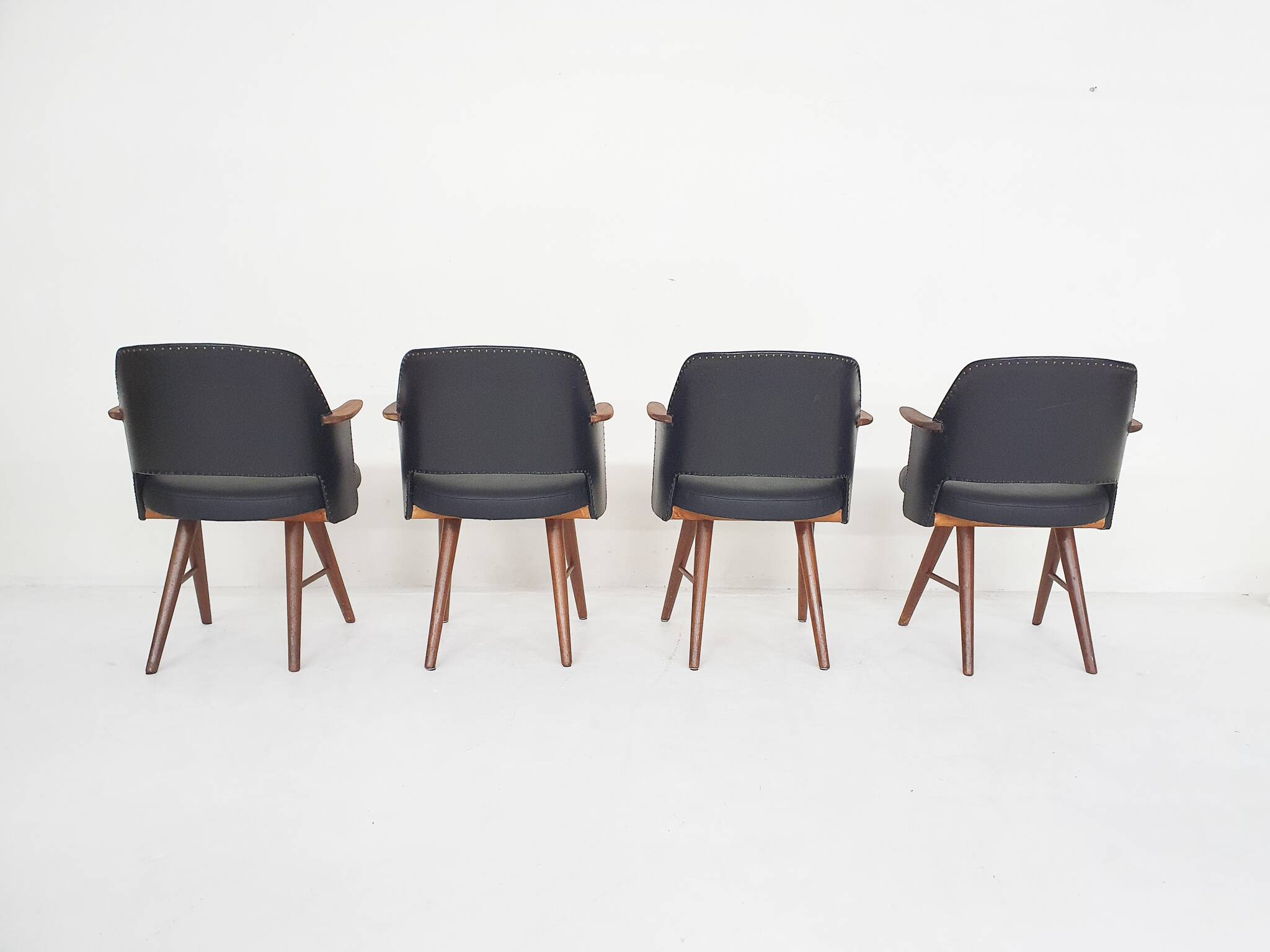 Set of four Cees Braakman for Pastoe model FT30 dining chairs, The Netherlands 1954