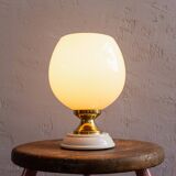 Lampe de Table Vintage Tchécoslovaque en Verre Rose Poudré, 1970s