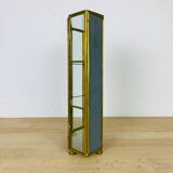 Miniature display case brass and glass, shelf